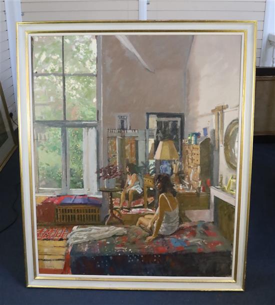 § Ken Howard (b.1932) Dora, Midsummers Day 57.5 x 39.5in.